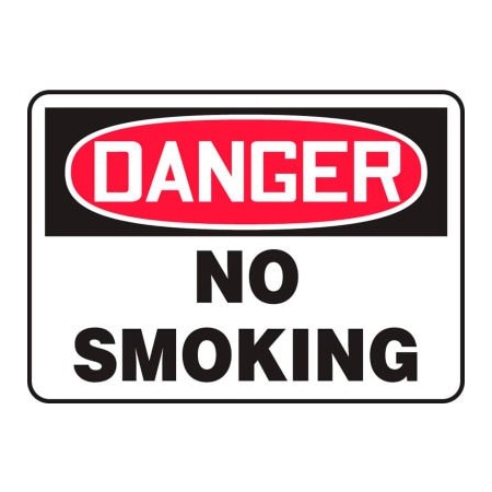 Accuform Accuform Danger Sign, No Smoking, 14inW x 10inH, Plastic MSMK133VP